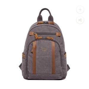 Trp0255 TROOP LONDON CLASSIC CANVAS BACKPACK - SMALL - Charcoal